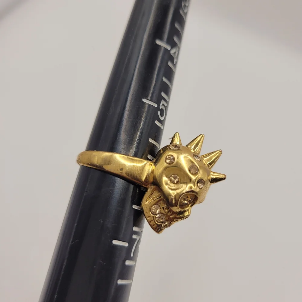 Alexander McQueen Skull Gold Plated Ring